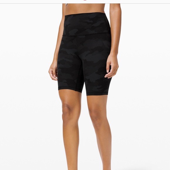 lululemon athletica | Shorts | Lululemon Align High Rise Biker Shorts In  Dark Camo Print 8 Inch | Poshmark